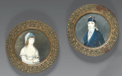 École FRANÇAISE de la fin du XVIIIème siècle
Portraits...