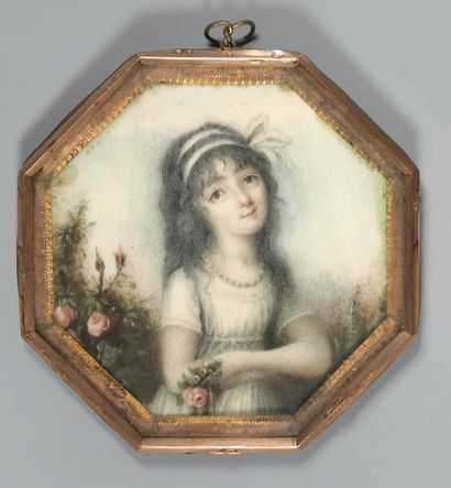 École FRANÇAISE de la fin du XVIIIème siècle
Portrait...