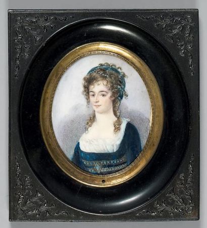 ECOLE FRANCAISE
Portrait de jeune femme,...