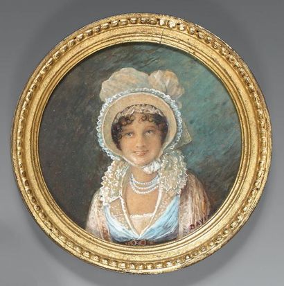 École française, vers 1900
Portrait de femme...