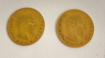 FRANCE 
Lot comprising two 10 Franc gold...