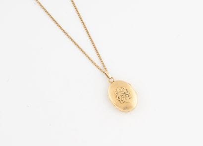 Yellow gold (750) AC forçat chain holding...