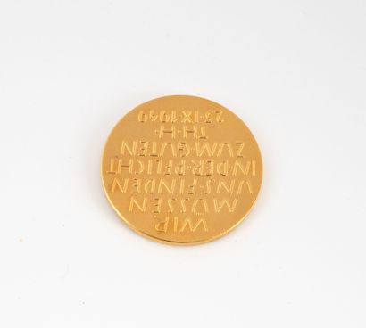 ALLEMAGNE
Médaille Théodor Heuss en or jaune...