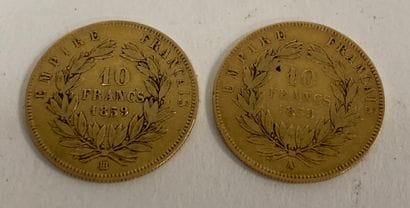 FRANCE 
Lot comprising two 10 Franc gold...
