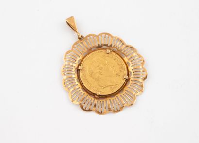 Yellow gold (750) pendant adorned with a...