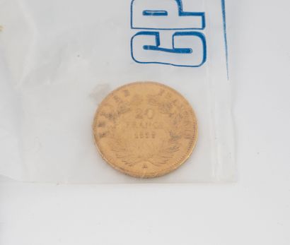 FRANCE,
Pièce de 20 francs en or, Napoléon...