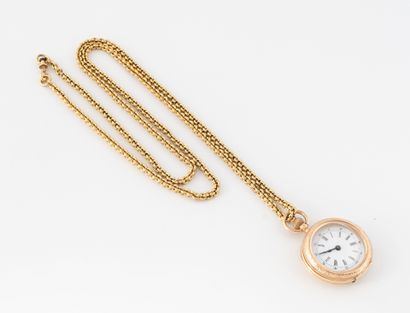 Yellow gold (750) fancy link chain and yellow...