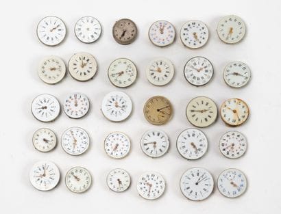 Large lot of collar watches (enameled or...