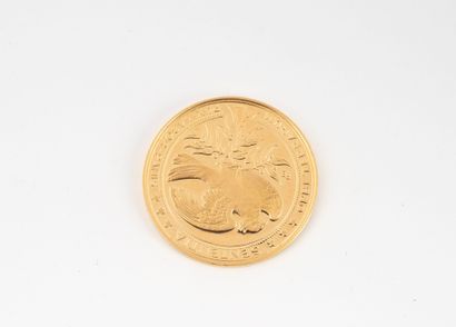 ETATS-UNIS
Médaille Kennedy en or jaune (750),...