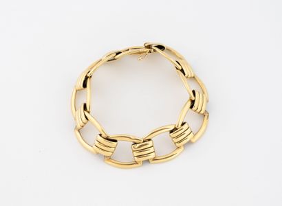 Bracelet en or (750) jaune à maillons en...