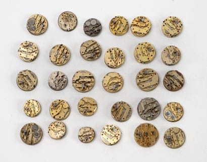 Large lot of collar watches (enameled or...