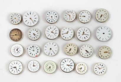 Large lot of collar watches (enameled or...