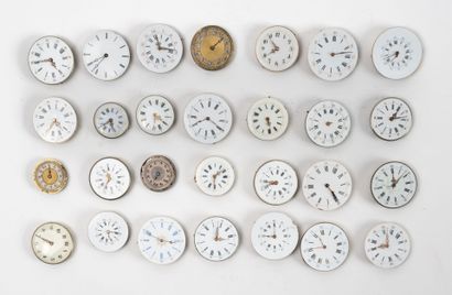 Large lot of collar watches (enameled or...
