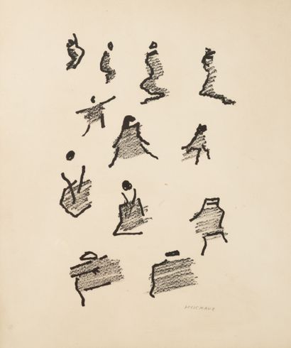 Henri MICHAUX (1899-1984)
Sans titre.
Lithographie...