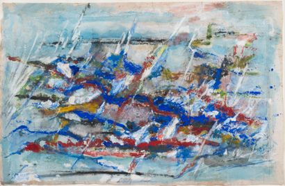 Anita DE CARO (1909-1998)
Sans titre, 1953.
Aquarelle...