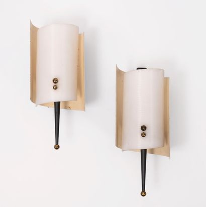 Paire d'appliques torchères, circa 1960.
A...