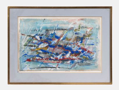 Anita DE CARO (1909-1998)
Sans titre, 1953.
Aquarelle...