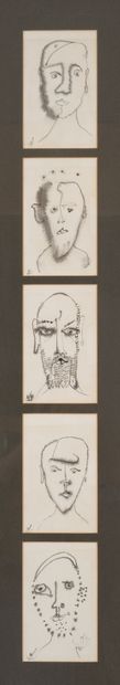John KINGERLEE (1936)
Portraits.
Cinq dessins...