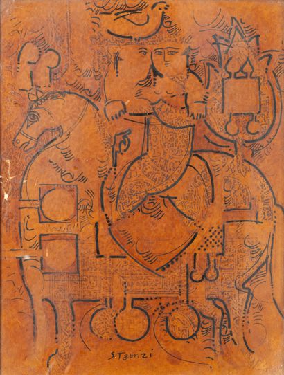 Sadegh TABRIZI (1939-2017)
Couple sur un...