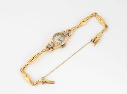 Ladies' wristwatch in yellow gold (750) set...