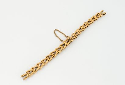 Lady's watch bracelet in yellow gold (750)...