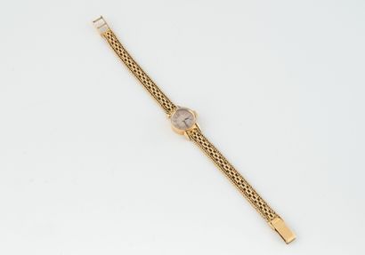 Ladies' yellow gold (750) watch with round...