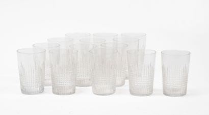 BACCARAT
Suite de 6 verres en cristal.
Signés...