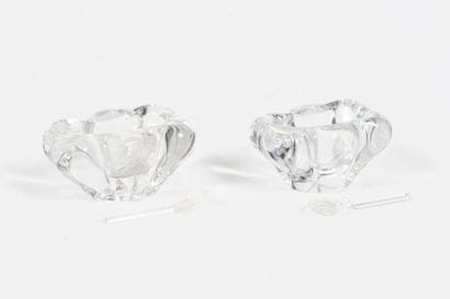 DAUM FRANCE
Paire de salerons.
En cristal.
Signés.
3,5...