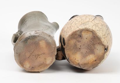 Claude CHAMPY (1944)
Two jugs.
Enameled stoneware.
One...