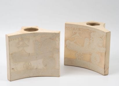 Gilbert PORTANIER (1926-2023)
Pair of vases.
Editions,...