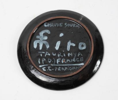François MIRO (1907-1998)
Bat.
Glazed ceramic...