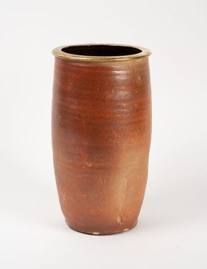 Vase.
Stoneware, glazed inside.
Signed and...