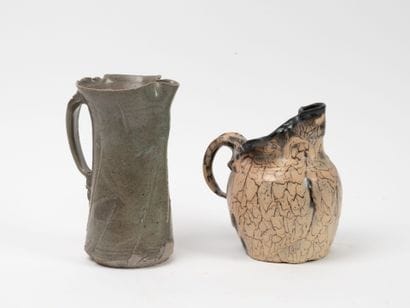 Claude CHAMPY (1944)
Two jugs.
Enameled stoneware.
One...