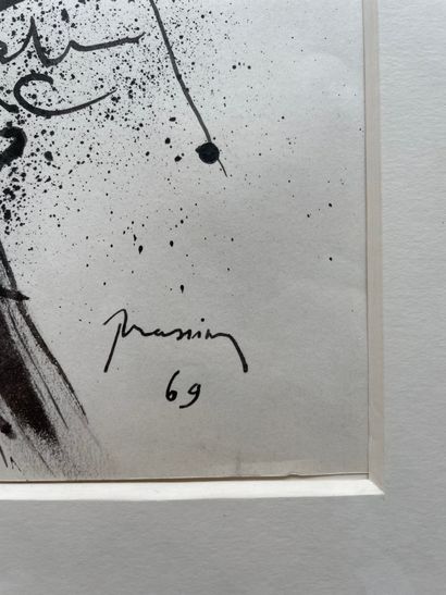 Mario PRASSINOS (1916-1985)
Untitled, 1969.
Ink...