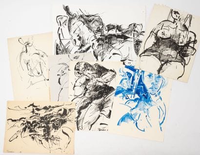 Alkis PIERRAKOS (1920-2017)
Lot of seven...