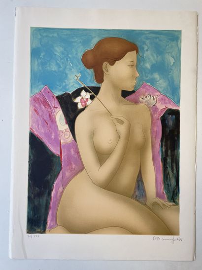 Alain BONNEFOIT (1937)
Woman with orchid,...
