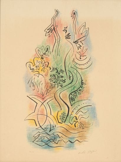André MASSON (1896-1987)
Untitled.
Lithograph...
