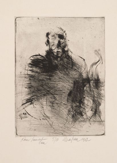 Sam SZAFRAN (1934-2019)
Self-portrait, 1962.
Etching...