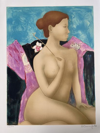 Alain BONNEFOIT (1937)
Woman with orchid,...