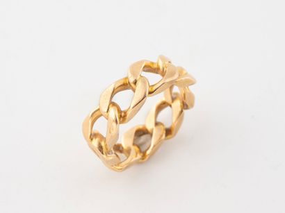 Ring in yellow gold (750), gourmette style....