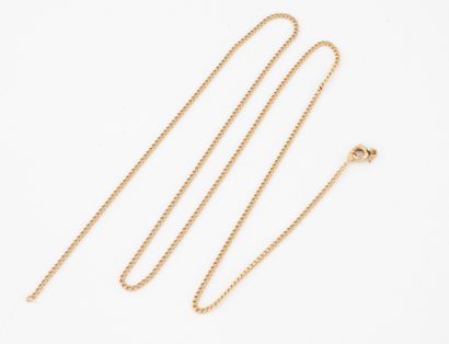 Yellow gold (750) forçat link neck chain.
Spring-ring...
