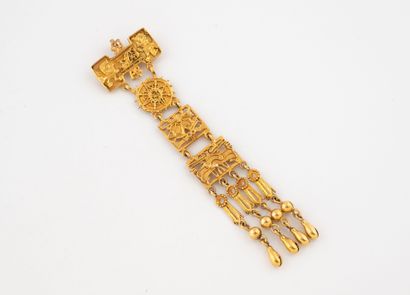 MEXIQUE
Broche pendentif en or jaune (585)...