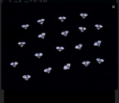 Lot of 19 diamonds on paper.
Total weight:...