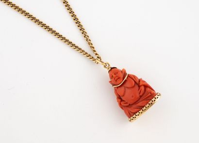 Collier en or jaune (750), formé d'une chaîne...