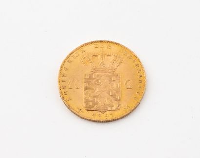PAYS-BAS
Pièce de 10 Florins en or, 1897.
Poids...