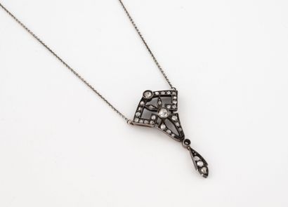 Openwork white gold (750) and silver (min.800)...
