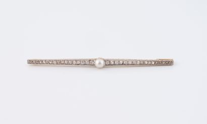 Yellow gold (750) and platinum (850) brooch...