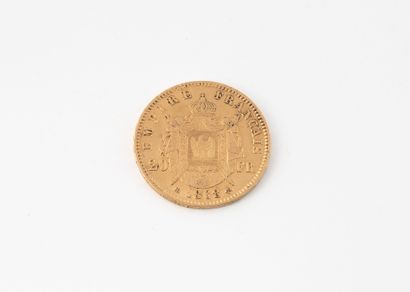 FRANCE 
Pièce de 20 Francs or Napoléon III,...