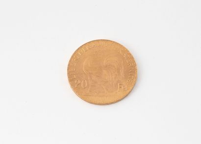 FRANCE 
Une pièce de 20 francs or, 1910.
Poids...