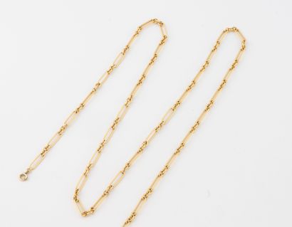 Long yellow gold (750) horse chain.
Spring-ring...